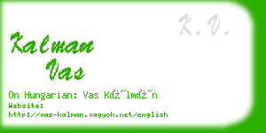 kalman vas business card